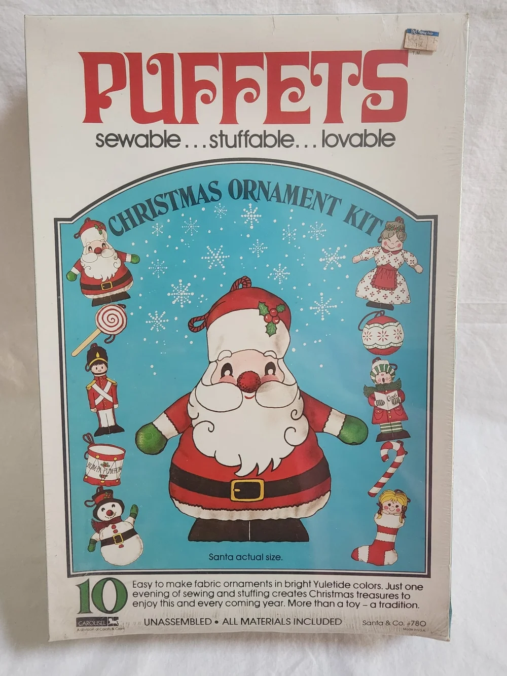 Puffets Santa Claus Christmas Ornament Craft Kit